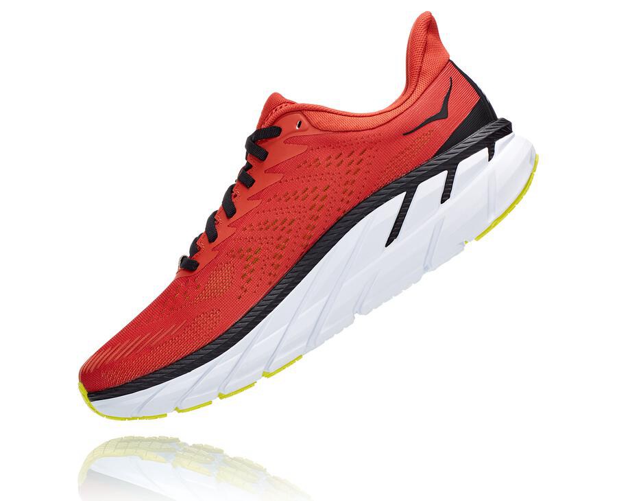 Hoka One One Koşu Ayakkabısı Erkek Kırmızı - Clifton 7 - WE7935084